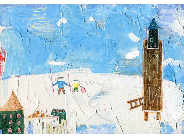 風景画、作者は忘れてしまいましたが帝京大学の助教授さんが描いたと